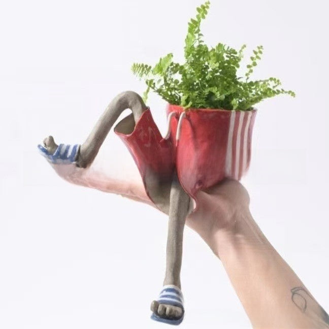 Resin Legs Planter Ornament