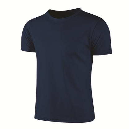 Adult Men's Quick Dry Round Neck Short Sleeve T-Shirt