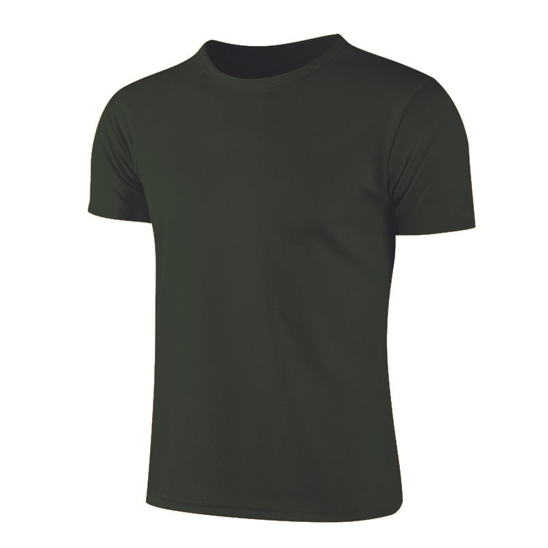 Adult Men's Quick Dry Round Neck Short Sleeve T-Shirt