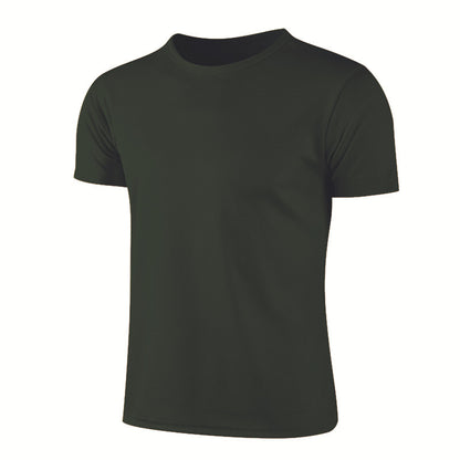 Adult Men's Quick Dry Round Neck Short Sleeve T-Shirt