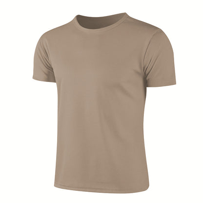 Adult Men's Quick Dry Round Neck Short Sleeve T-Shirt