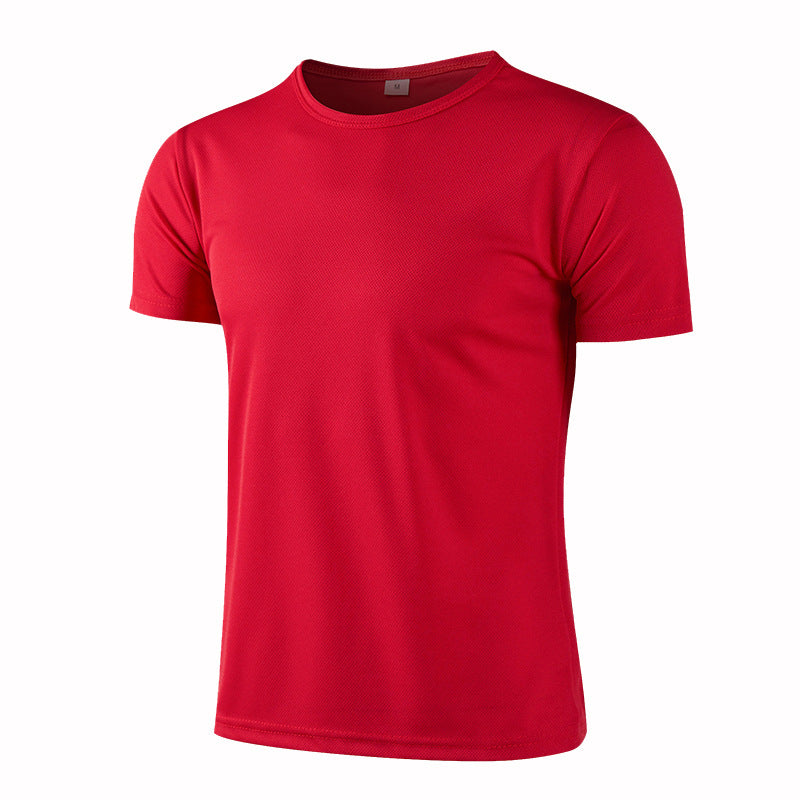 Adult Men's Quick Dry Round Neck Short Sleeve T-Shirt