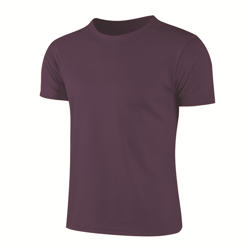 Adult Men's Quick Dry Round Neck Short Sleeve T-Shirt