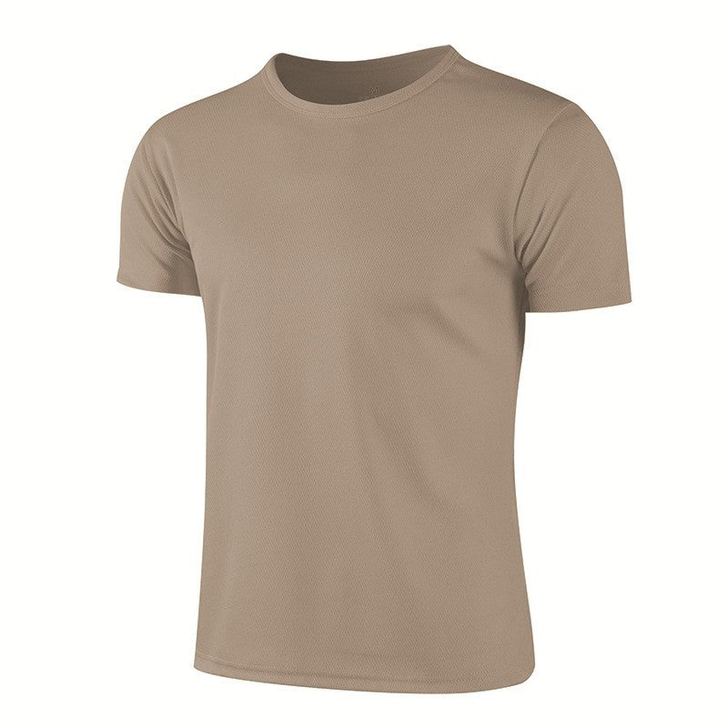 Adult Men's Quick Dry Round Neck Short Sleeve T-Shirt