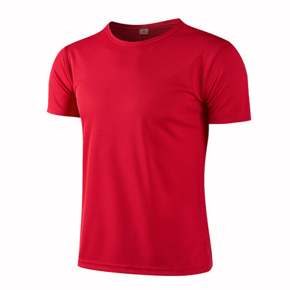Adult Men's Quick Dry Round Neck Short Sleeve T-Shirt