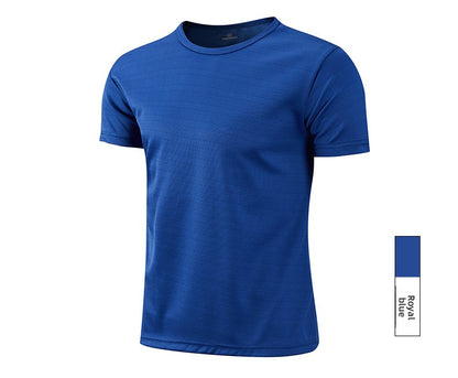 Adult Men's Quick Dry Round Neck Short Sleeve T-Shirt