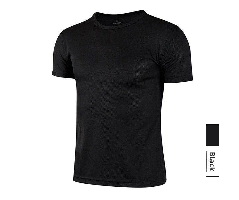 Adult Men's Quick Dry Round Neck Short Sleeve T-Shirt