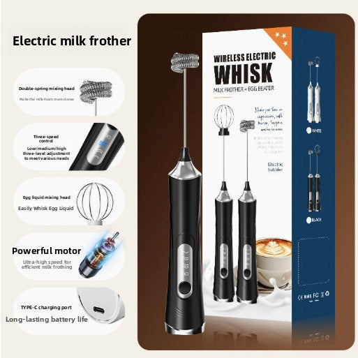 Handheld Electric Milk Frother & Whisk