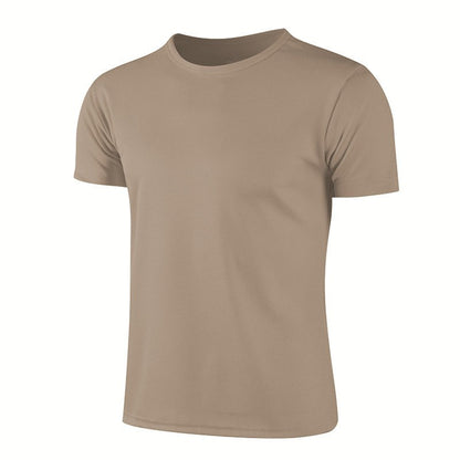 Adult Men's Quick Dry Round Neck Short Sleeve T-Shirt