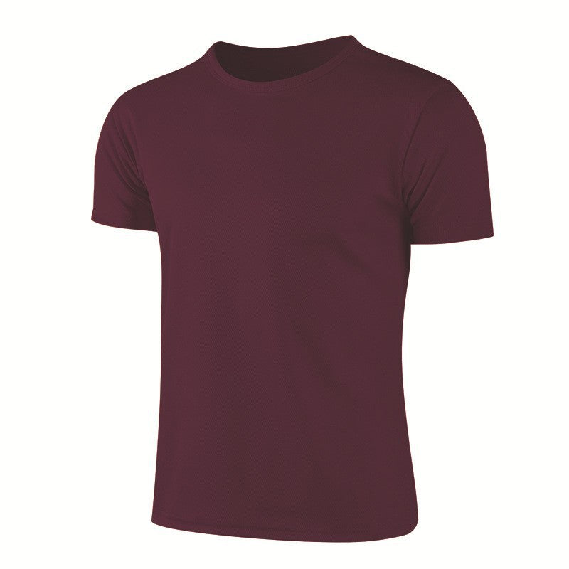 Adult Men's Quick Dry Round Neck Short Sleeve T-Shirt