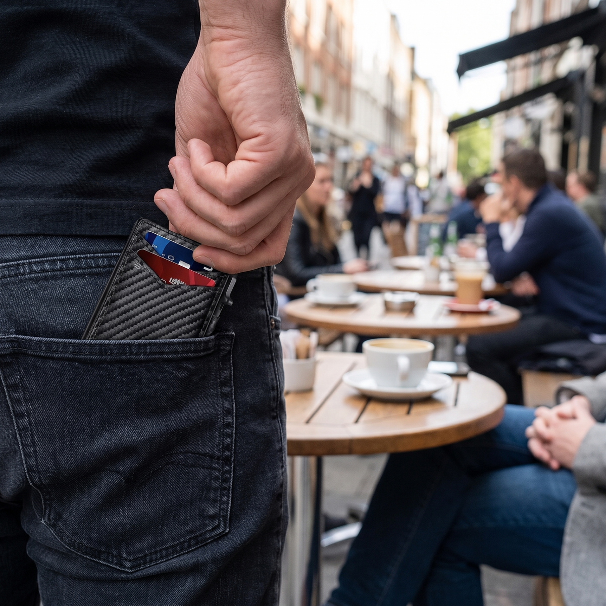 Mens Tactical RFID Blocking Bifold Wallet