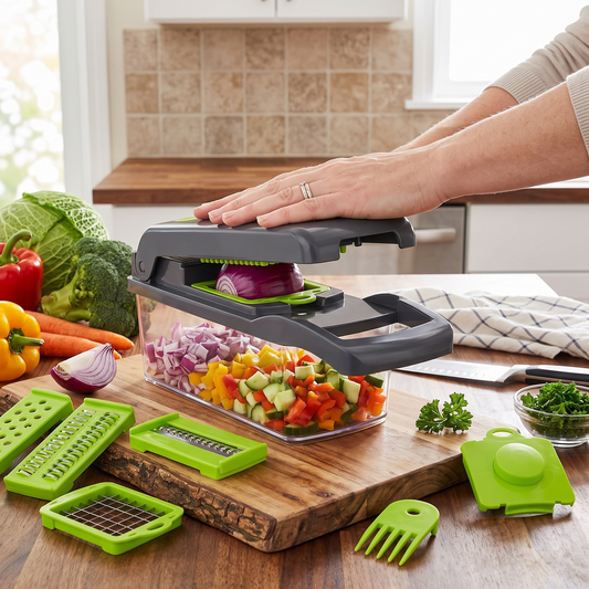 Multifunctional vegetable cutting artifact